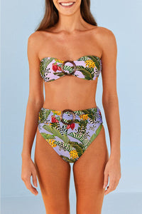 Maillot de bain une pièce Striped Bananas - Multicolore