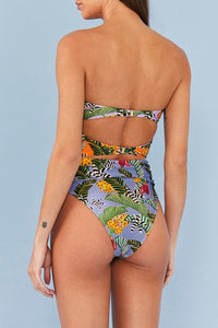 Maillot de bain une pièce Striped Bananas - Multicolore