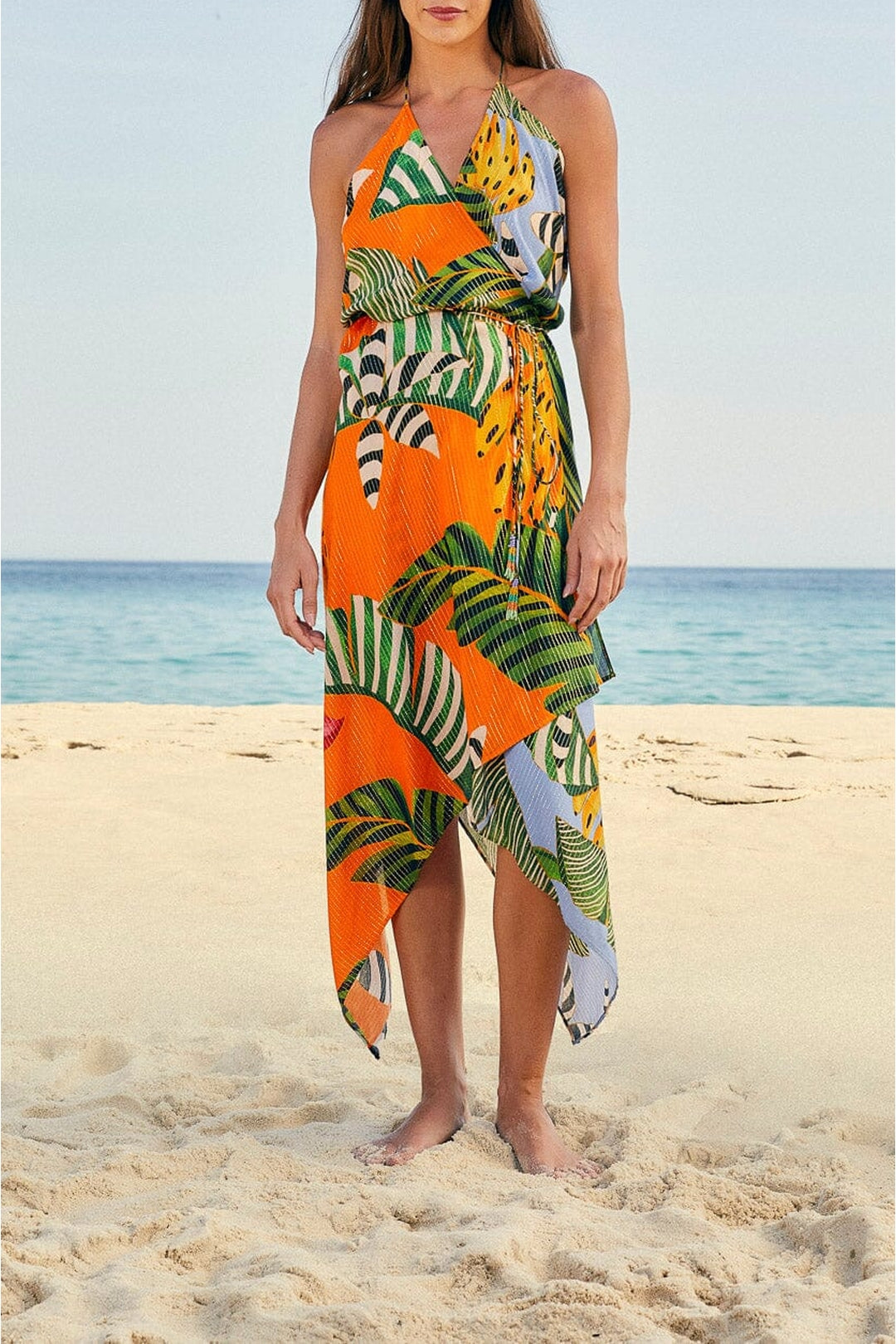 Robe de plage Striped Bananas - Multicolore