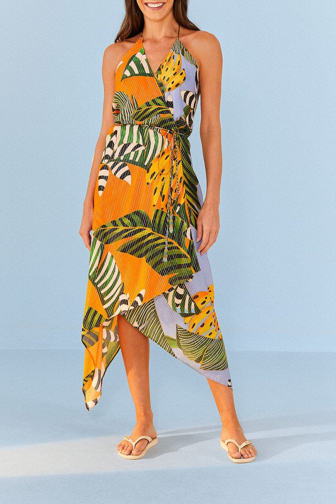 Robe de plage Striped Bananas - Multicolore