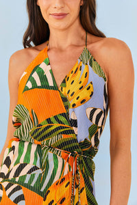 Robe de plage Striped Bananas - Multicolore
