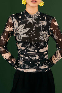 Blouse Cerrado Sky en tulle - Noir