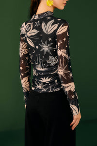 Blouse Cerrado Sky en tulle - Noir