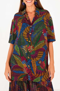 Chemise Dotted Macaws en coton - Multicolore