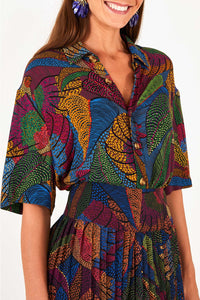 Chemise Dotted Macaws en coton - Multicolore