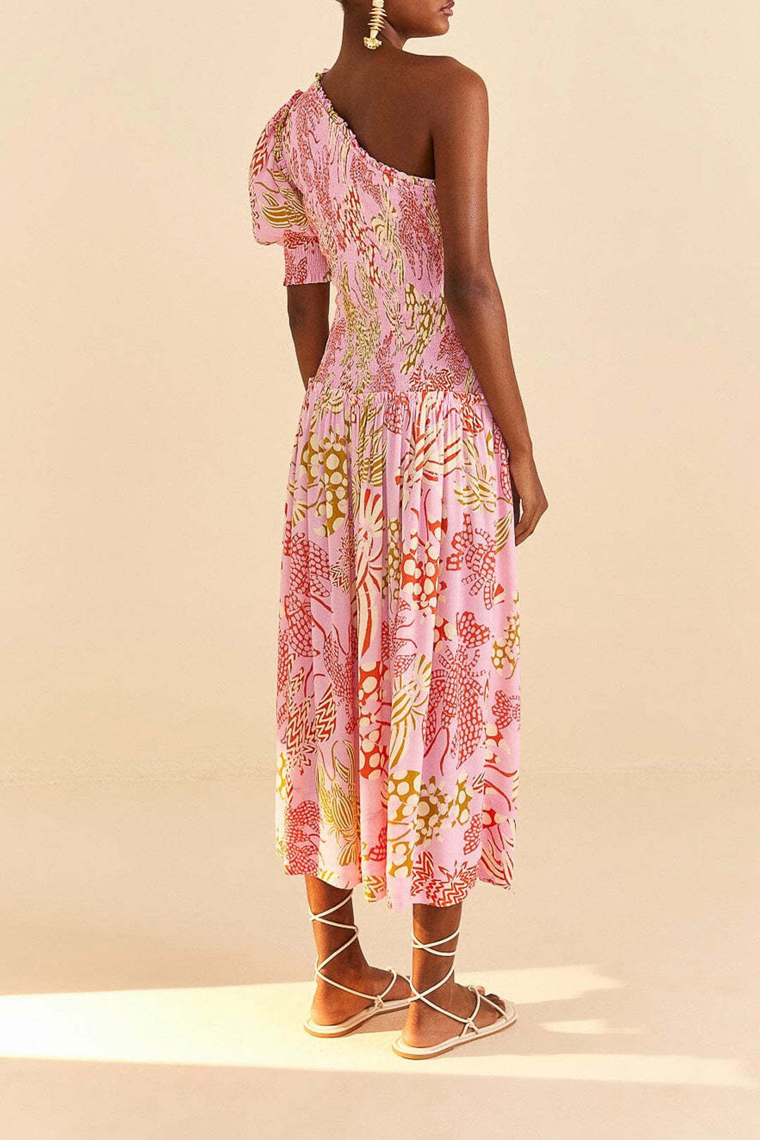 Robe longue à motifs homards - Rose