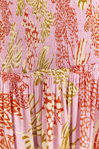 Robe longue à motifs homards - Rose