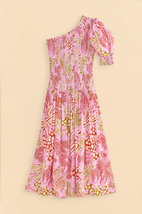 Robe longue à motifs homards - Rose