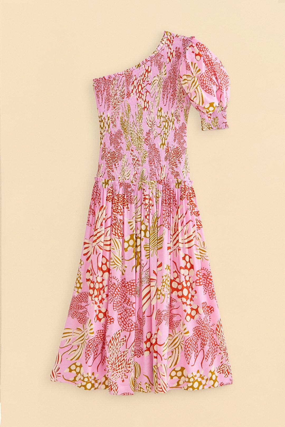 Robe longue à motifs homards - Rose