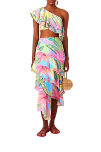 Jupe à volants Beach Vibe - Multicolore