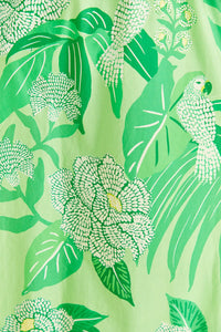 Robe longue Dewdrop Floral en coton - Vert