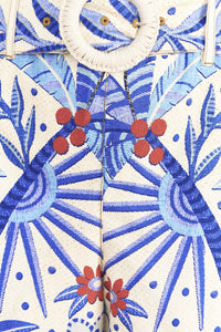 Short Jungle Chic en coton - Bleu