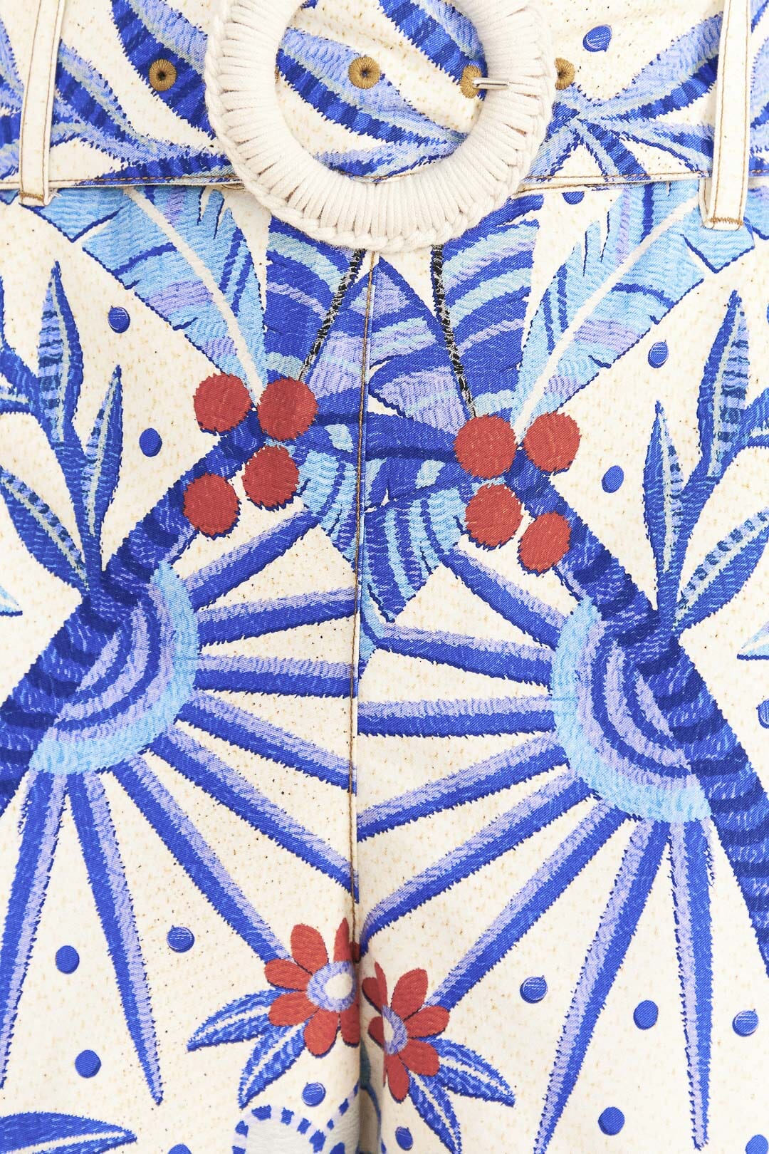 Short Jungle Chic en coton - Bleu