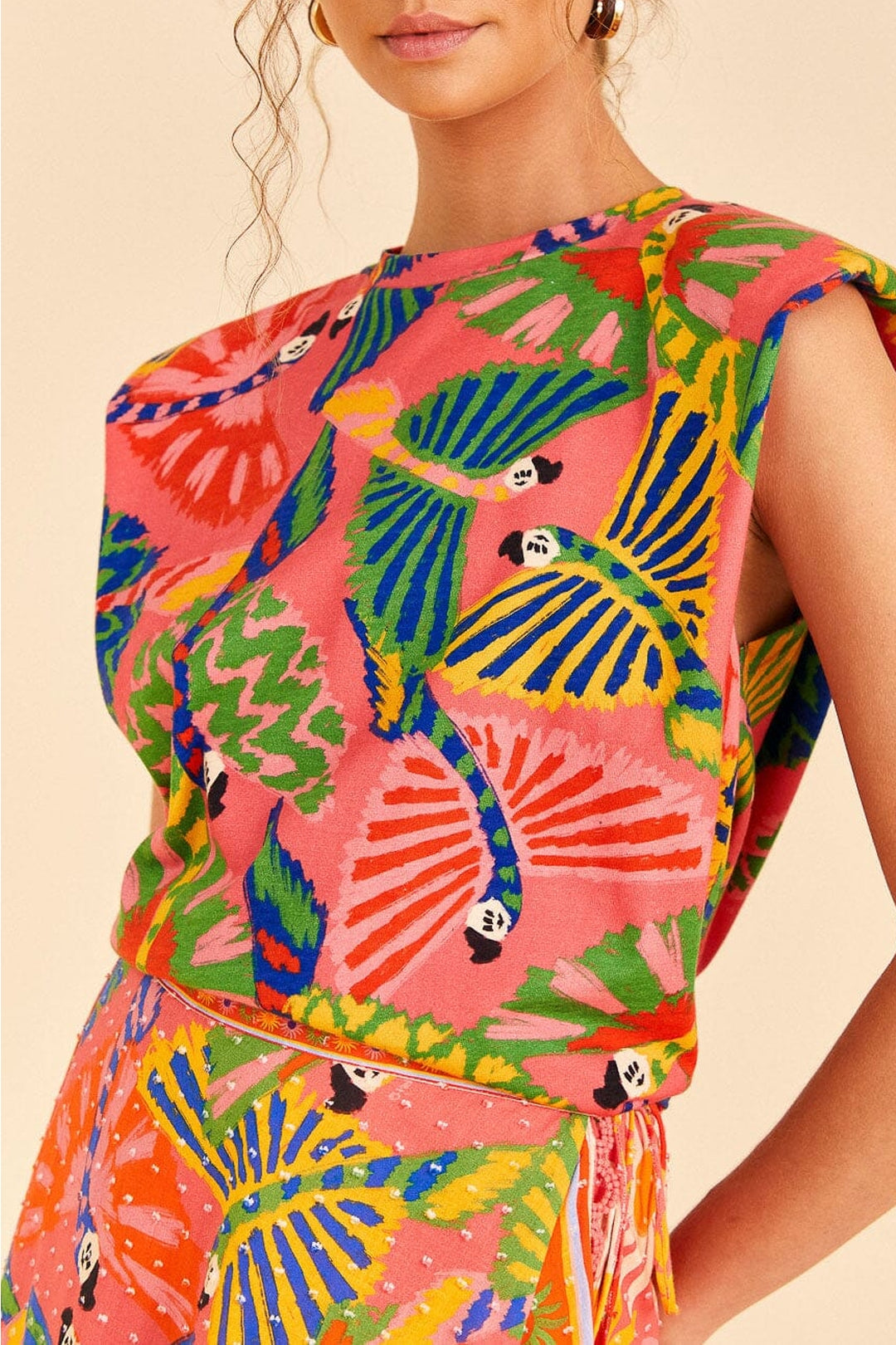 T-shirt Graphic Macaws en coton - Orange