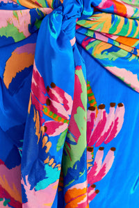 Mini jupe Painted Jungle - Bleu