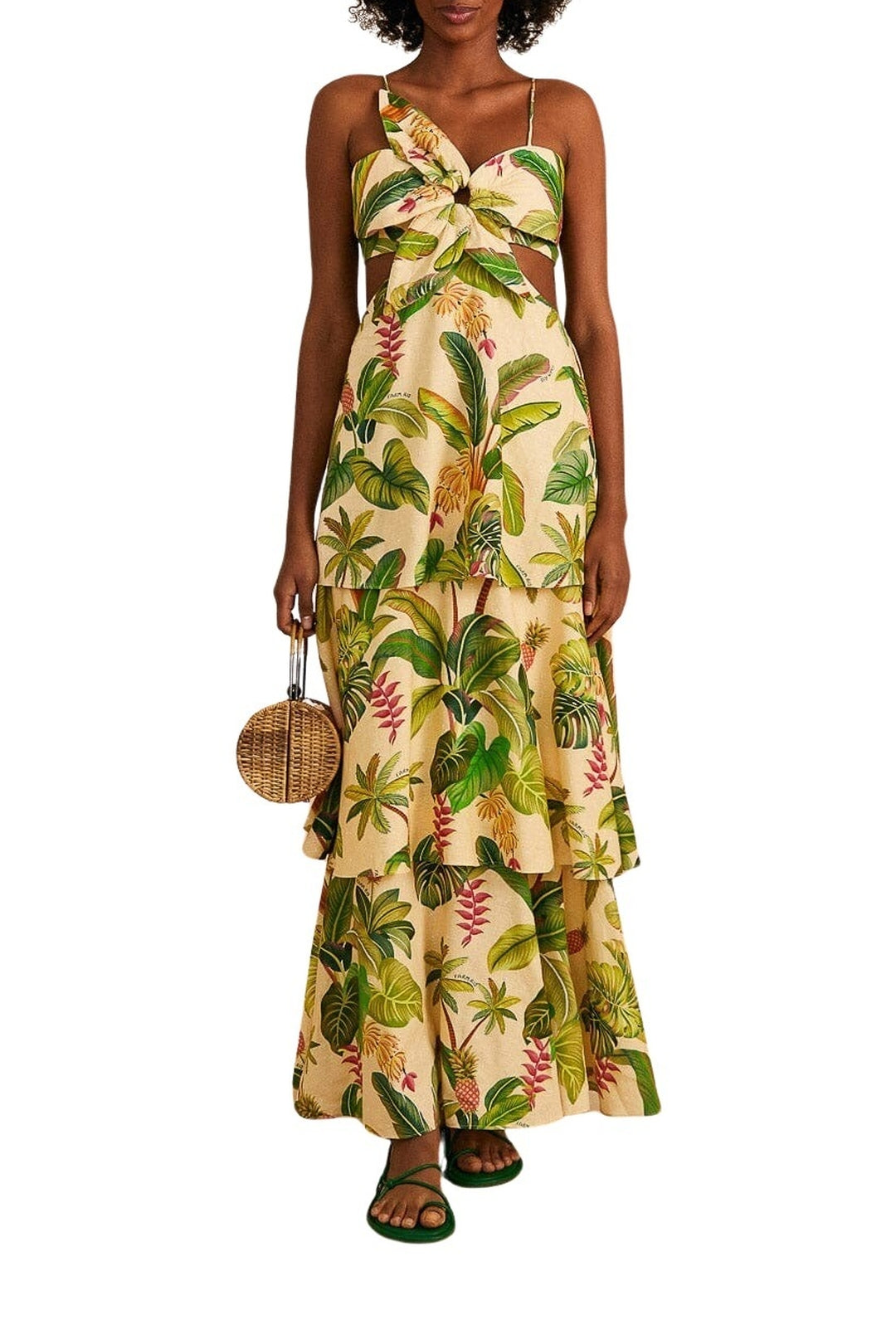 Robe longue Fruit Forest Sand en lin - Beige