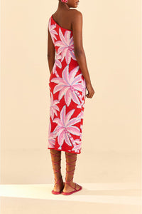 Robe longue Coconut Tree en maille - Rouge
