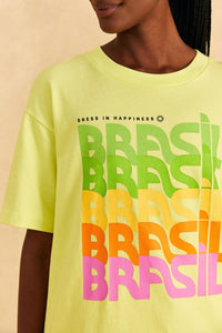 T-shirt Brésil en coton - Vert