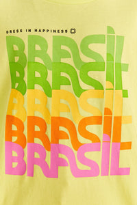 T-shirt Brésil en coton - Vert