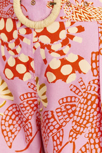 Short à motif homards en coton - Rose
