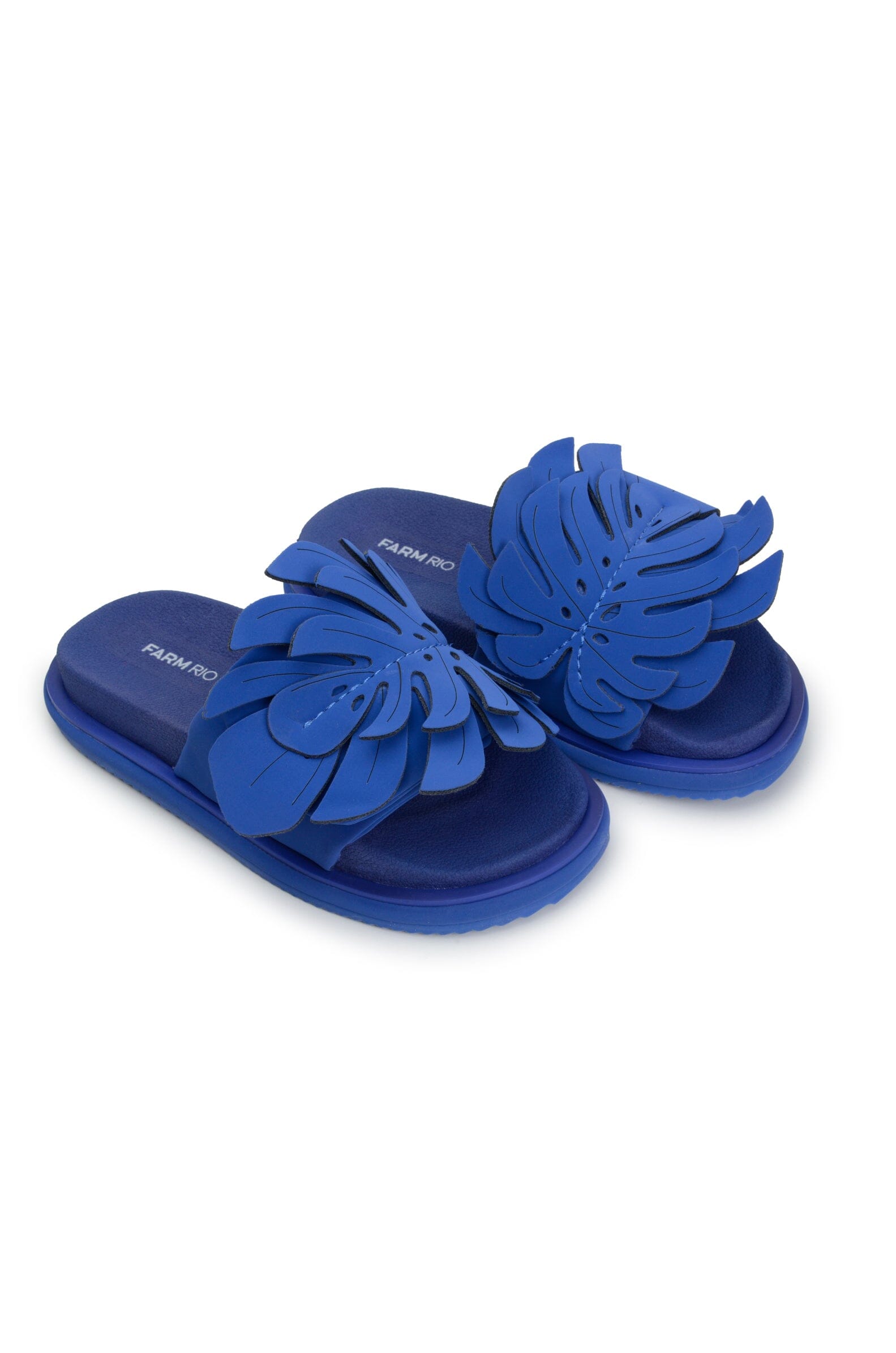 Mules Anatomique Monstera à empiècement - Bleu
