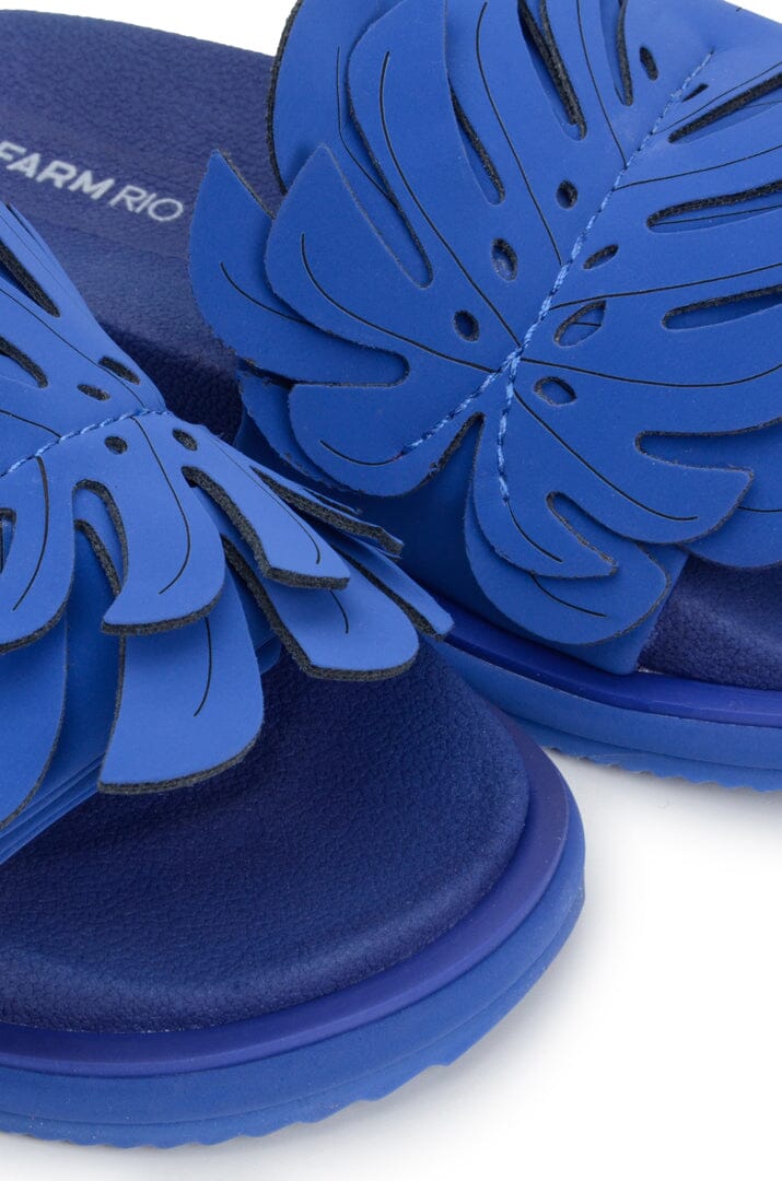 Mules Anatomique Monstera à empiècement - Bleu