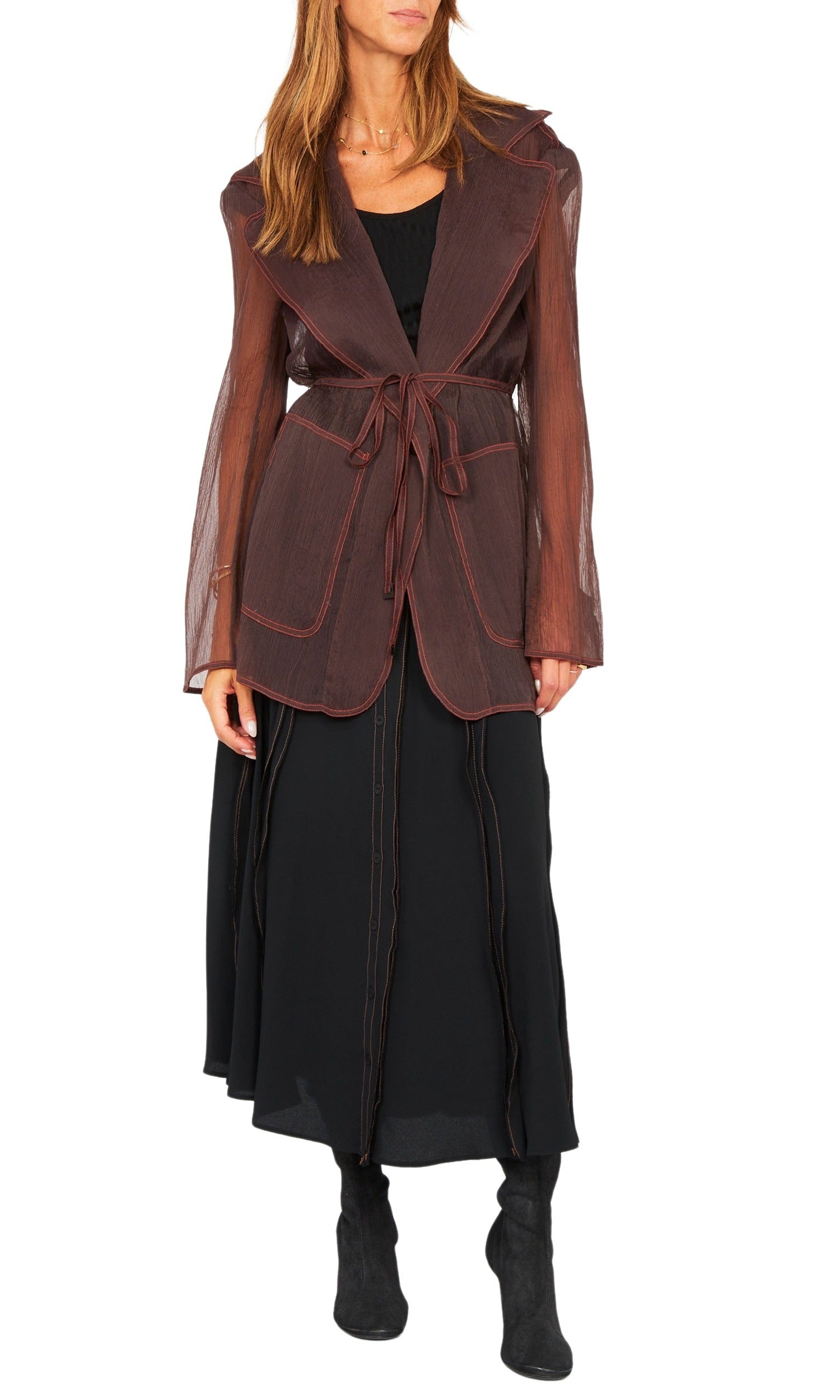 Veste ceinturée transparente - Epony