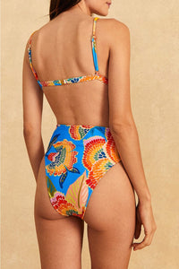 Bas de bikini taille haute Dewdrop Spectrum - Orange