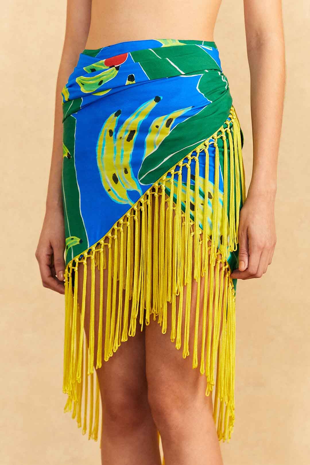 Paréo Banana Leaves - Bleu