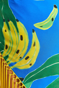 Paréo Banana Leaves - Bleu