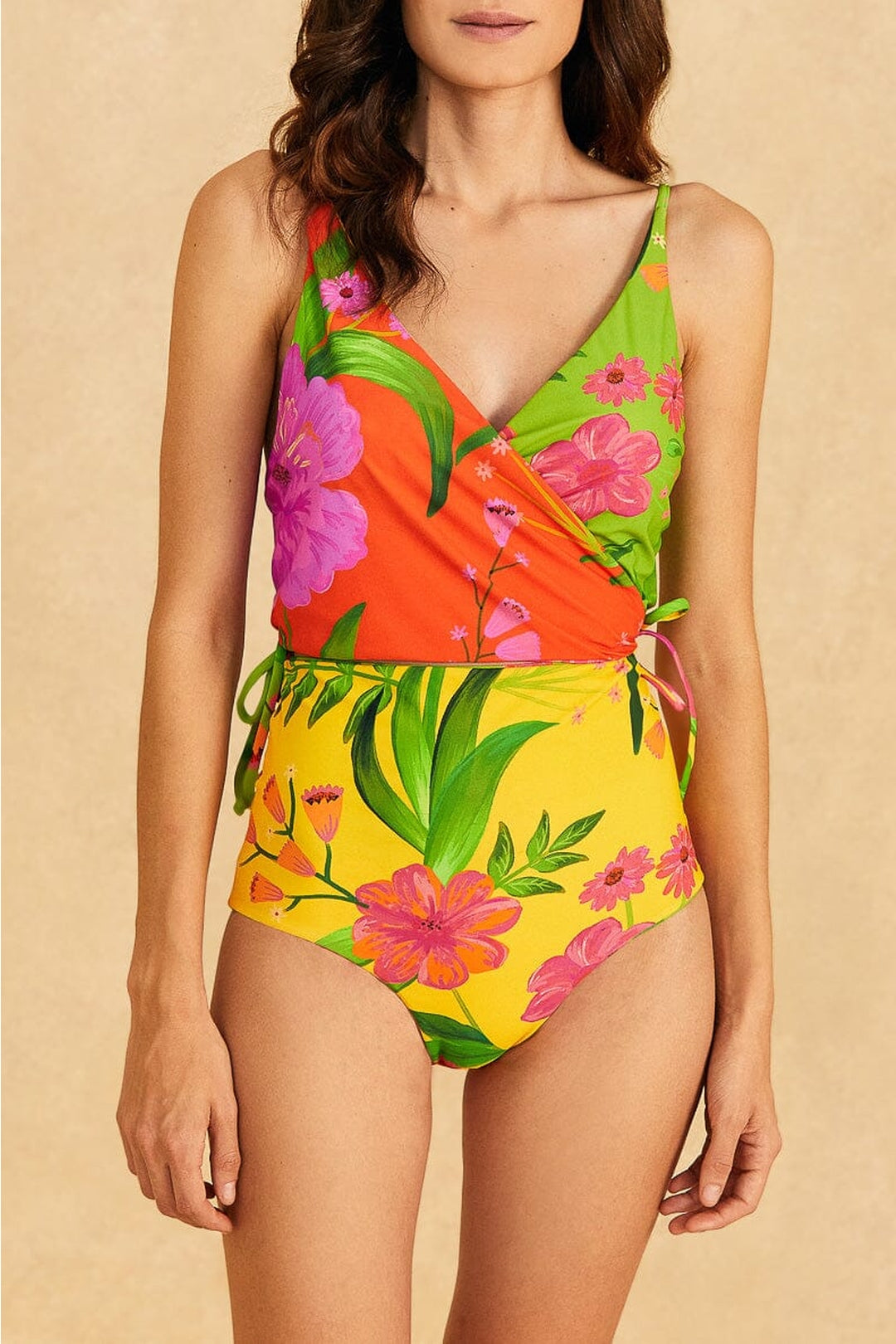 Maillot de bain une pièce Jardin romantique - Multicolore