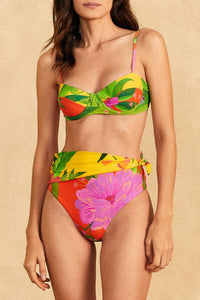 Haut de bikini Jardin romantique - Multicolore
