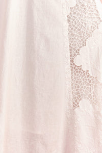Robe longue Off-White Embroidery en lin - Blanc