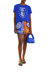 T-shirt Rainha Do Mar en coton - Bleu