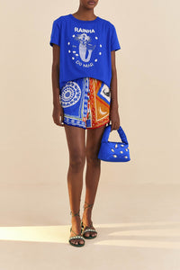 T-shirt Rainha Do Mar en coton - Bleu