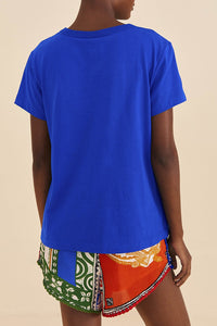 T-shirt Rainha Do Mar en coton - Bleu