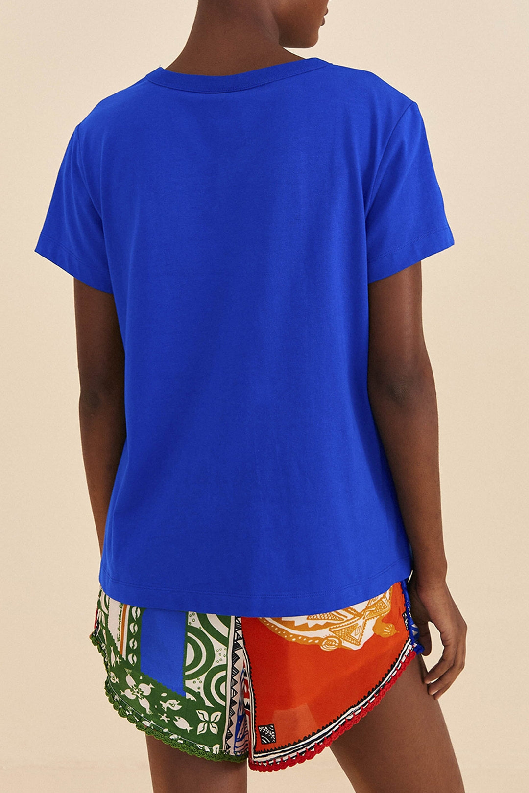 T-shirt Rainha Do Mar en coton - Bleu