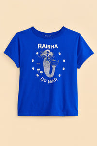 T-shirt Rainha Do Mar en coton - Bleu