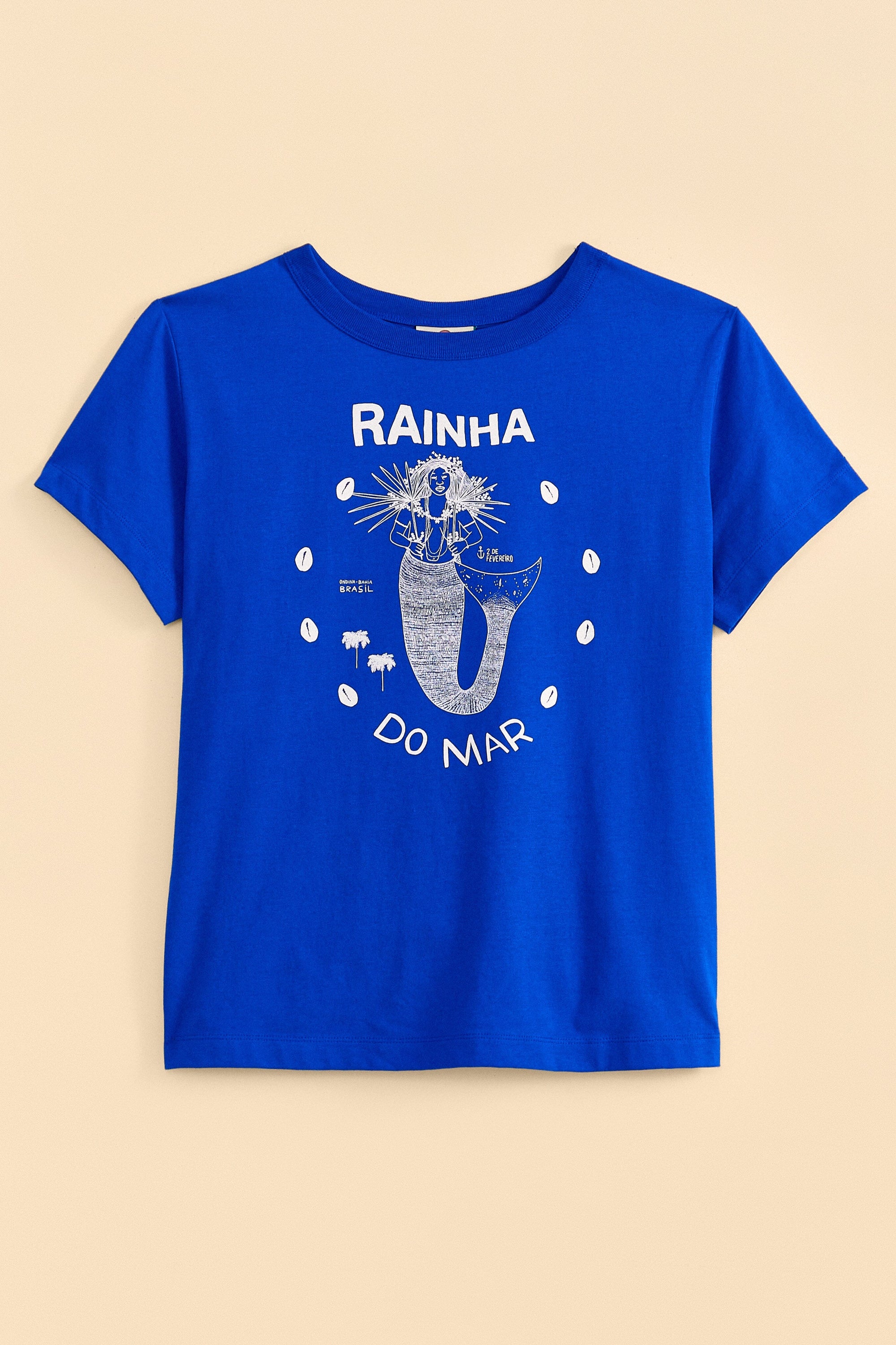 T-shirt Rainha Do Mar en coton - Bleu