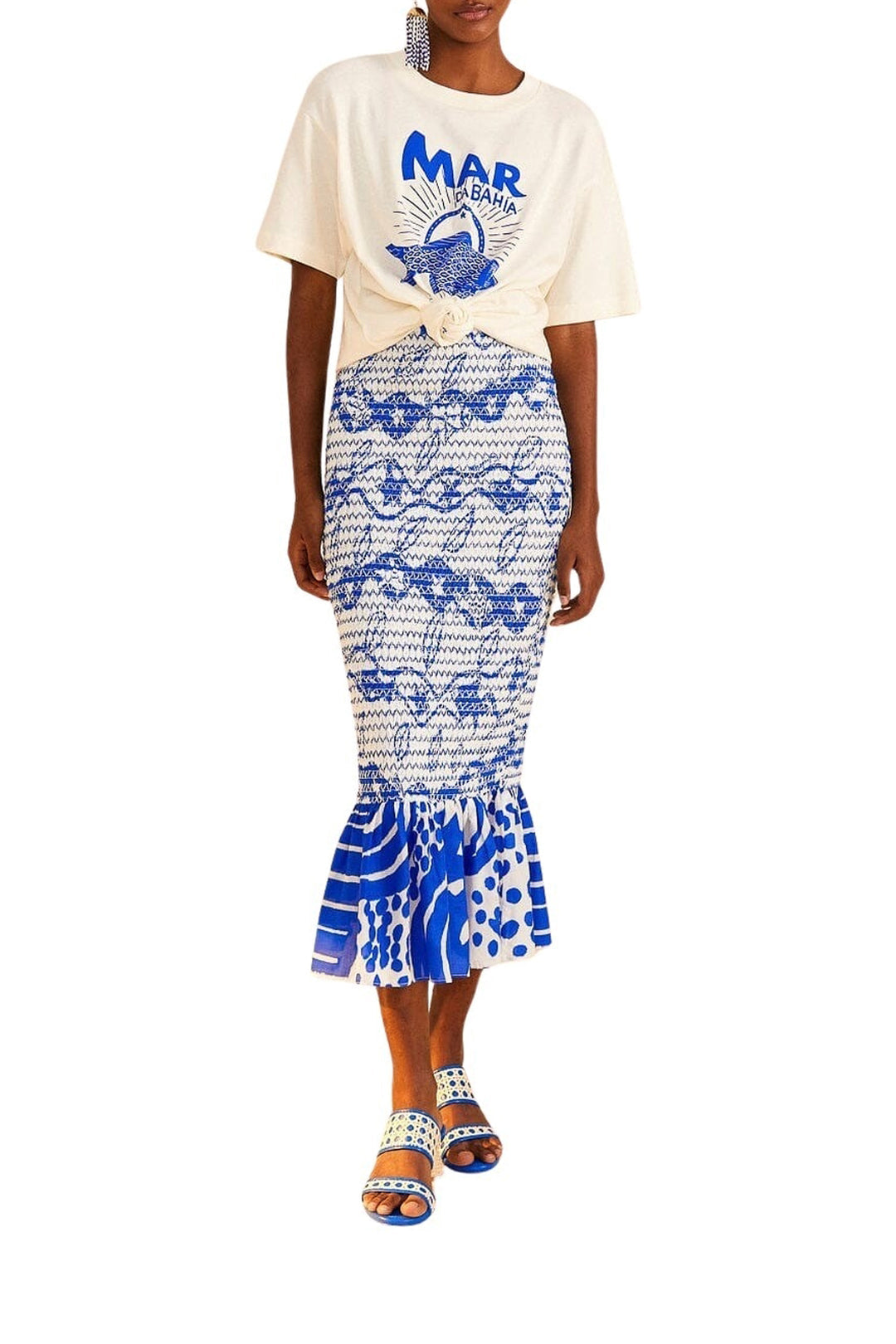 T-shirt Mar da Bahia en coton - Blanc