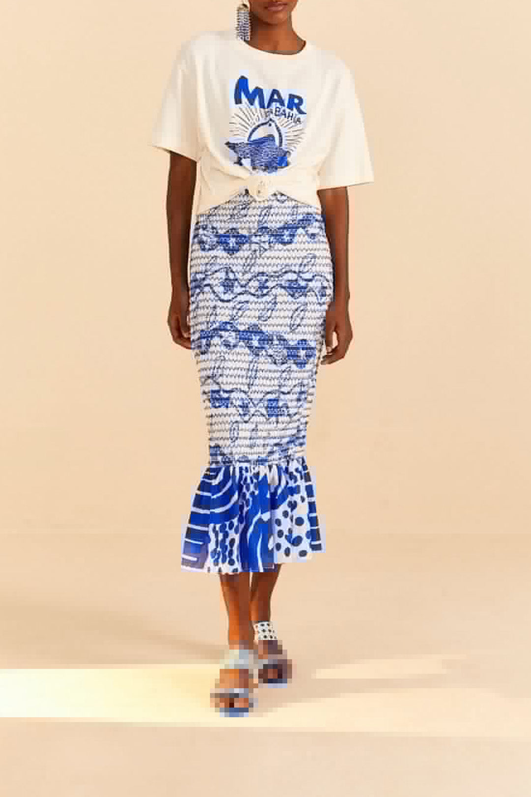 T-shirt Mar da Bahia en coton - Blanc