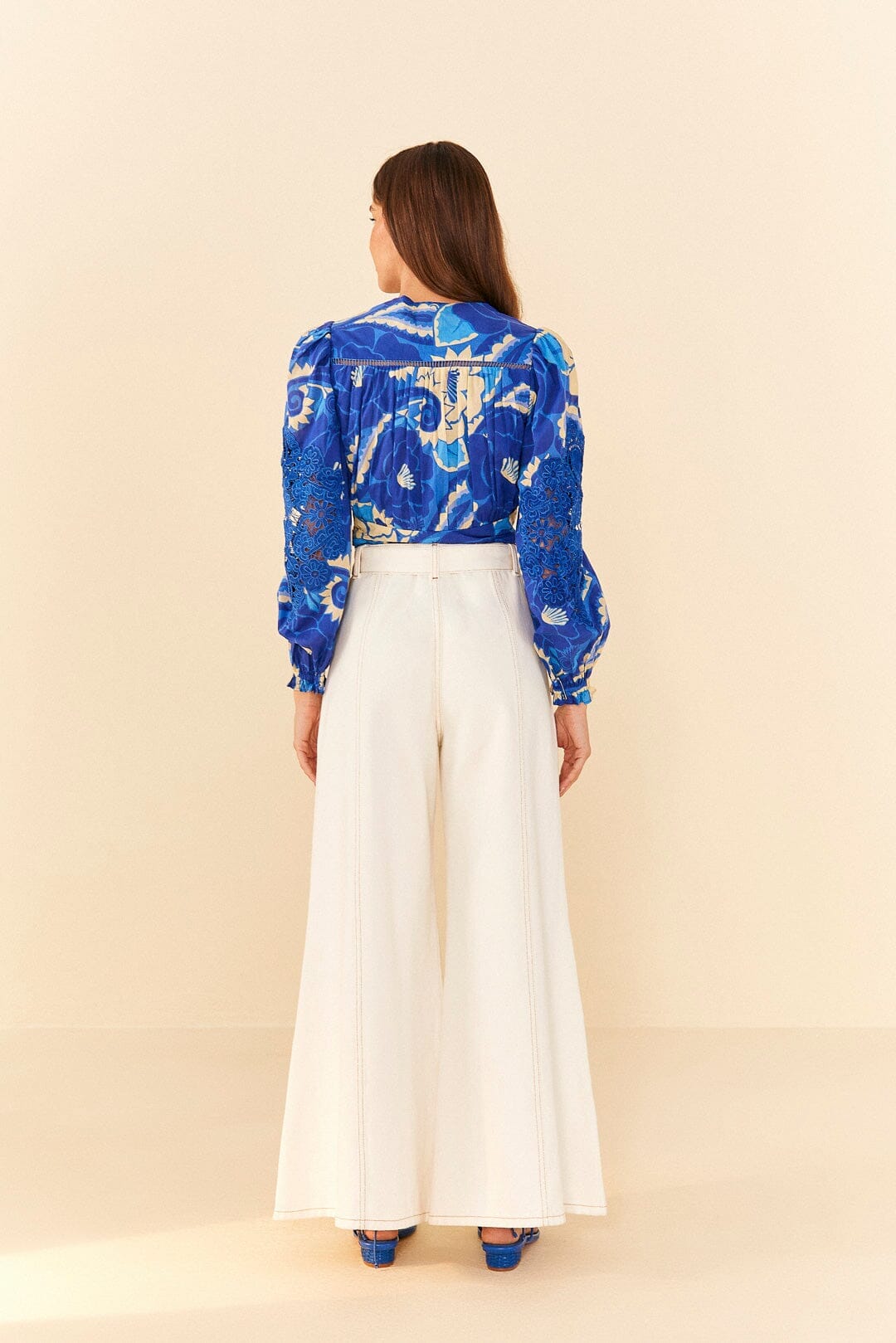 Pantalon en sergé en coton - Off White