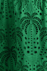 Robe midi Coconut Tree en coton - Vert