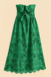 Robe midi Coconut Tree en coton - Vert