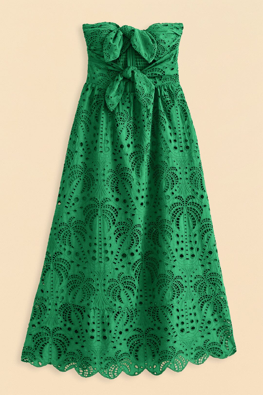 Robe midi Coconut Tree en coton - Vert