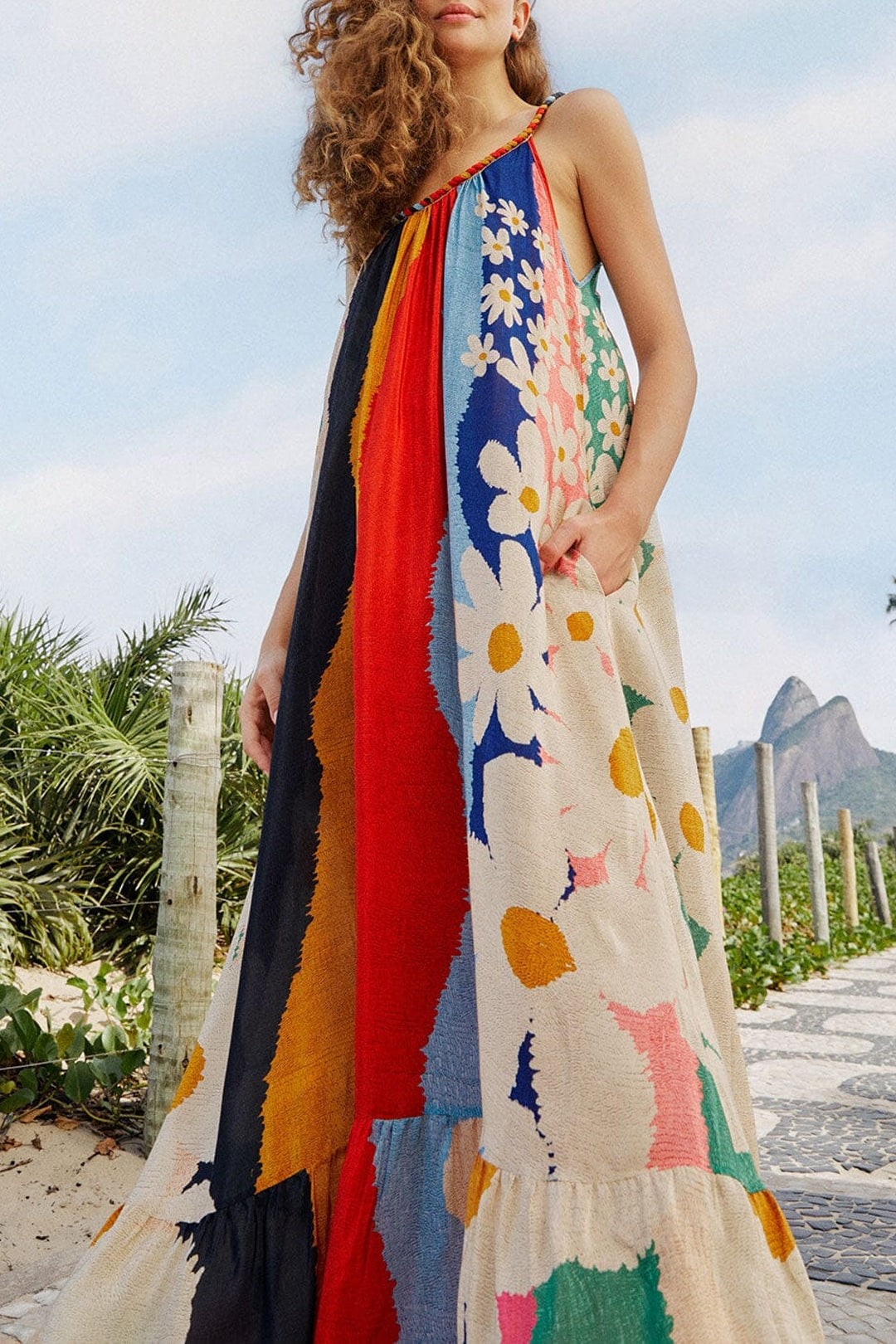 Robe longue Super Fun Daisy - Multicolore