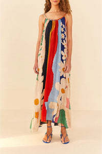 Robe longue Super Fun Daisy - Multicolore