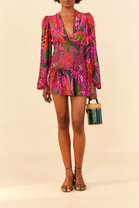 Robe courte Cool Leopards - Rose