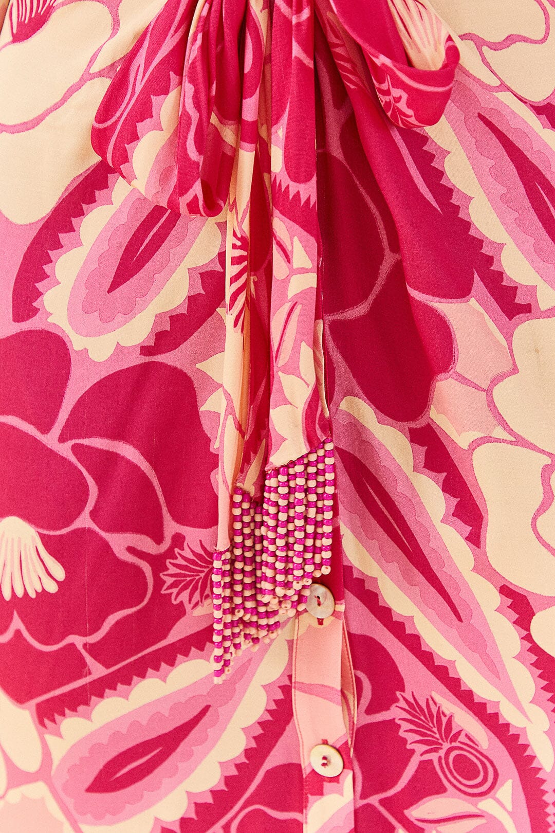 Robe midi Tropical Groove Pink - Rose