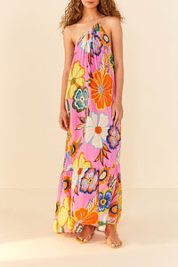 Robe longue Full Garden Pink - Rose
